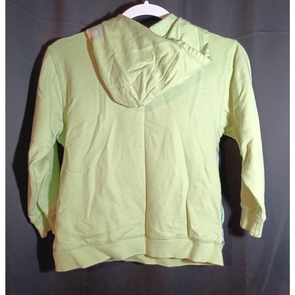Disney Store Girls M 7-8 Green Tinkerbell Graphic Hoodie Sweatshirt Fairy VTG - Picture 4 of 5